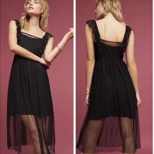 Anthropologie Black Apron Dress